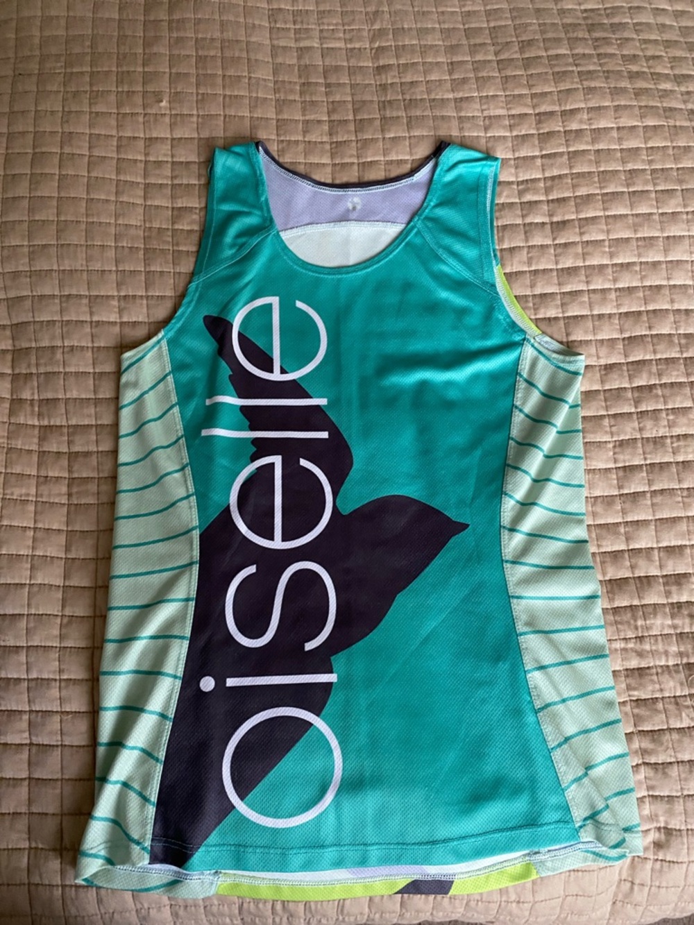 oiselle Volée Teal Running Tank singlet